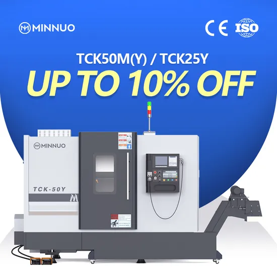 정밀 금속 터닝 CNC 선반 Tck50 수평 평판 선반 CNC 선반
